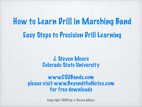 How to Learn Drill in Marching Band (ebook)